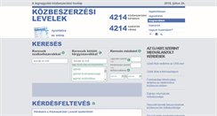 Desktop Screenshot of kozbeszerzesilevelek.hu